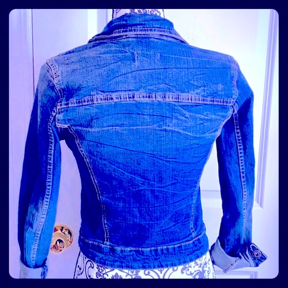 New Look Denim Dark wash jacket size 50% - Picture 4 of 5